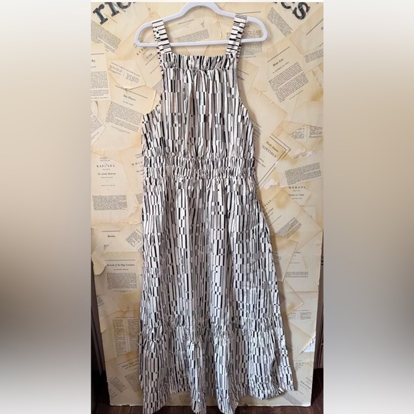 Anthropologie The Somerset Maxi Dress Poplin Halter Edition Tiered Smocked - Picture 5 of 7